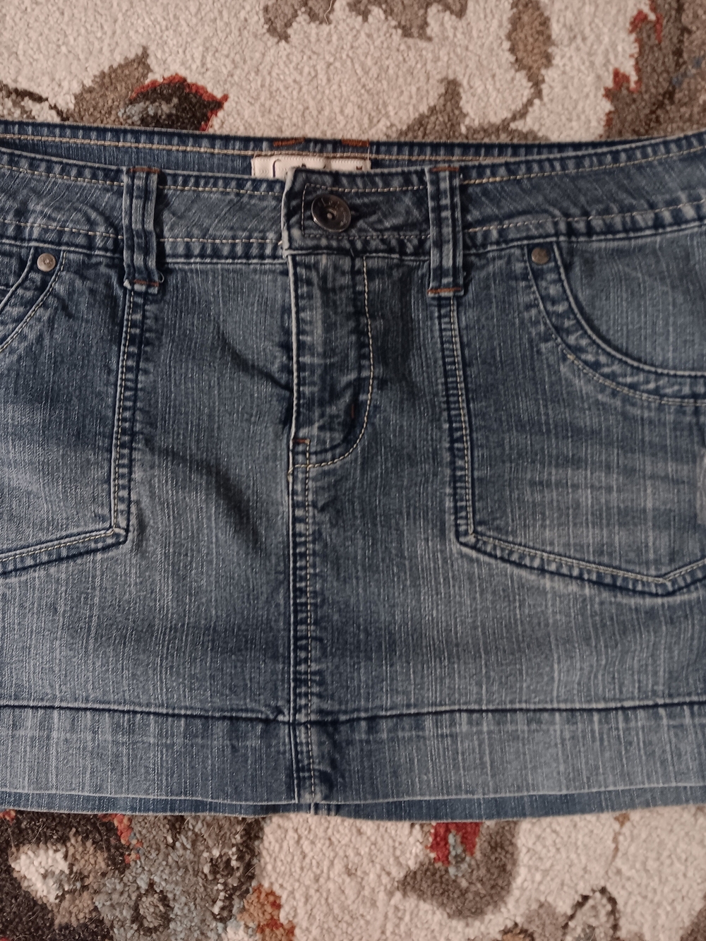 Lei Y2K Blue Denim Mini Skirt with Front Pockets